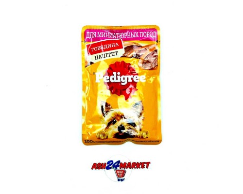 Корм для собак PEDIGREE паштет говядина 80г (0557)