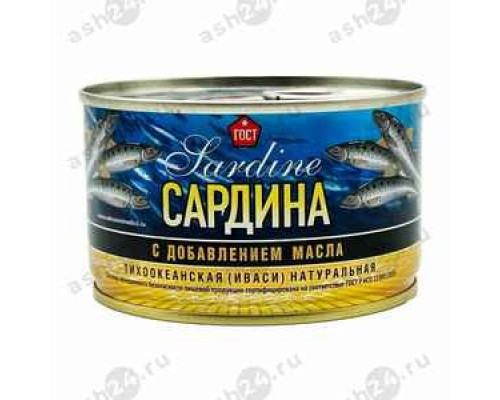 Бакалея Консервы Сардина СОХРАНИМ ТРАДИЦИИ с д/м 240г ж/б