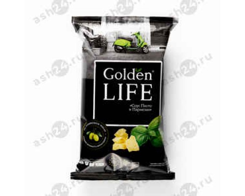 Чипсы GOLDEN LIFE соус песто и пармезан 90г