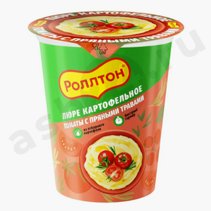 Бакалея Пюре картофельное РОЛЛТОН томаты с пряными травами 55г стакан