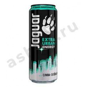 Напитки Энергетик ЯГУАР слива зеленый чай 0,44л ж/б
