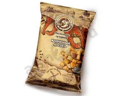 Сухарики СНЭКУШКИ копченый лосось 80г