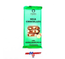 Шоколад O'ZERA молочный с цельным фундуком 90г