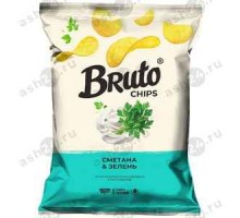 Чипсы BRUTO сметана и зелень 120г