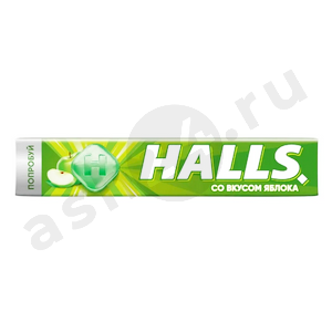 Сладости Леденец HALLS яблоко