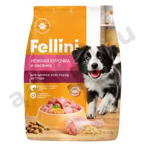 Корм для собак FELLINI нежная курочка и овсянка 600г