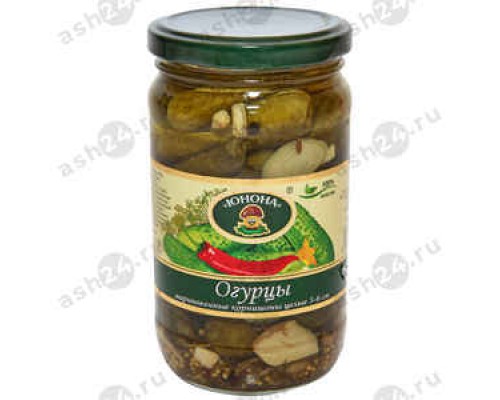 Бакалея Консервы Корнишоны ЮНОНА 370г с/б