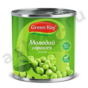 Бакалея Консервы Горошек зеленый GREEN RAY 400г ж/б