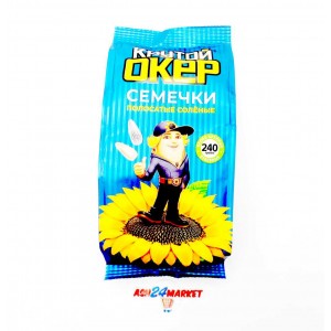 Семечки КРУТОЙ ОКЕР полосатые соль 240г