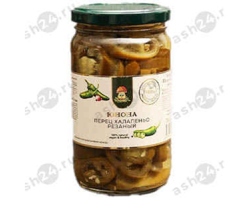 Бакалея Консервы Перец ЮНОНА халапеньо резаный 330г с/б