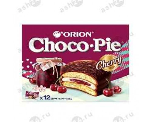 Печенье в упаковке ЧОКО ПАЙ вишня 12шт 360г