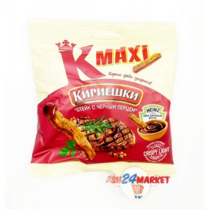 Сухарики КИРИЕШКИ стейк с черным перцем + соус барбекью 50г