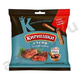 Сухарики КИРИЕШКИ стейк + соус барбекю 60г