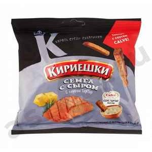 Сухарики КИРИЕШКИ семга + соус тар-тар 60г