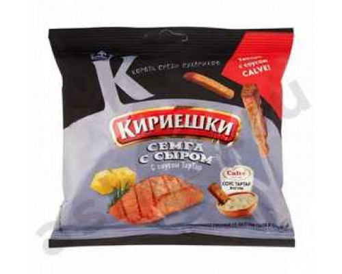 Сухарики КИРИЕШКИ семга + соус тар-тар 60г