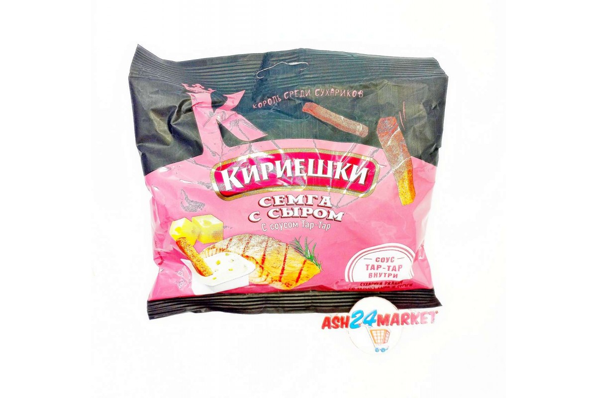 Сухарики КИРИЕШКИ семга + соус тар-тар 60г 45.00 р ASH24 MARKET