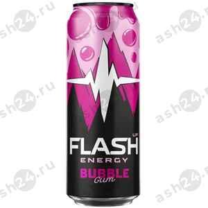 Напитки Энергетик FLASH ENERGY bubble gum 0,5л ж/б (9990)