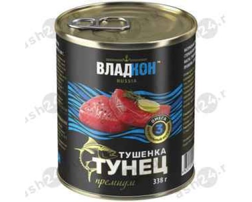 Бакалея Консервы Тунец ВЛАДКОН тушенка 338г ж/б