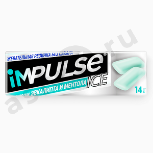 Сладости Жевательная резинка IMPULSE эвкалипт ментол 14г