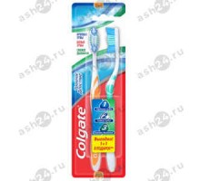 Зубная щетка COLGATE тройное действие ср.жест. 1+1