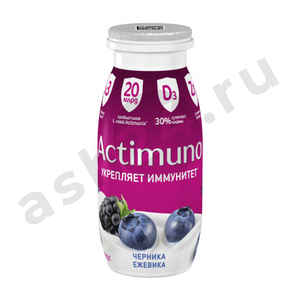 Молочные продукты Продукт ACTIMUNO кисломолочный черника ежевика 95г