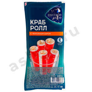 Краб ролл РУССКОЕ МОРЕ с творожным сыром 180г