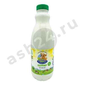 Молочные продукты Кефир КОРОВКА ИЗ КОРЕНОВКИ 1% 900г бутылка (3175)
