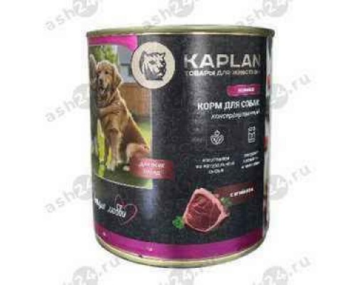 Паштет для собак KAPLAN c ягненком 750г ж/б
