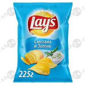 Чипсы LAYS сметана и зелень 225г