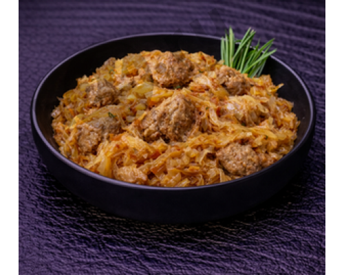 Вторые блюда Капуста тушенная с мясом (250г)
