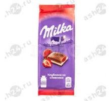 Шоколад МИЛКА клубника со сливками 90г