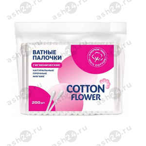 Ватные палочки COTTON  FLOWER 100шт