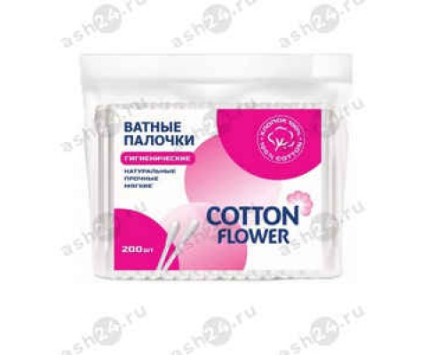 Ватные палочки COTTON  FLOWER 100шт