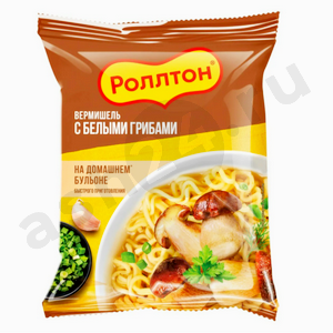 Бакалея Вермишель РОЛЛТОН белые грибы 60г м/у