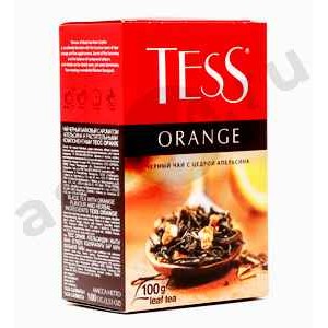 Бакалея Чай TESS черный листовой апельсин 100г