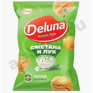 Снеки Кукурузные DELUNA сметана лук 60г