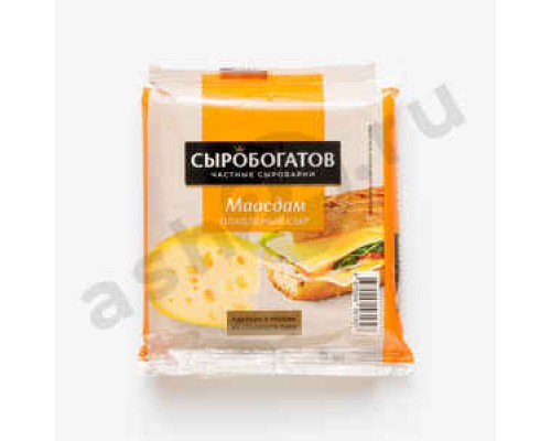 Молочные продукты Сыр СЫРОБОГАТОВ маасдам слайс 130г (1627)