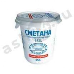 Молочные продукты Сметана ДЖАНКОЙ 15% 350г стакан (0452)