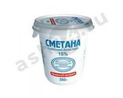 Молочные продукты Сметана ДЖАНКОЙ 15% 350г стакан (0452)