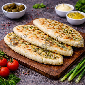 Выпечка Женгялов хац (лепешка с зеленью)