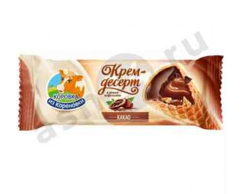 Молочные продукты Крем-десерт КОРОВКА ИЗ КОРЕНОВКИ какао 40г (4196)