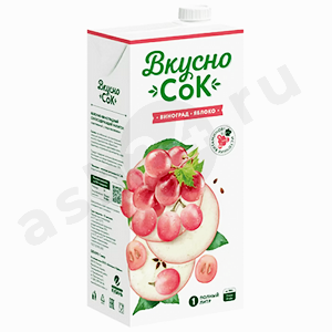 Напитки Сок ВКУСНОСОК яблоко-виноград 0,95л т/п