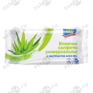 Салфетки влажные ARO алоэ вера 80шт