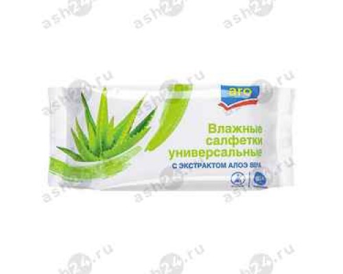 Салфетки влажные ARO алоэ вера 80шт