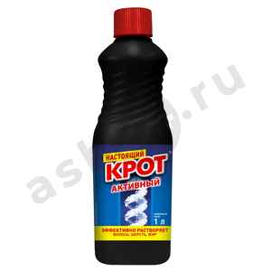 Средство для устранения засоров КРОТ активный 1л
