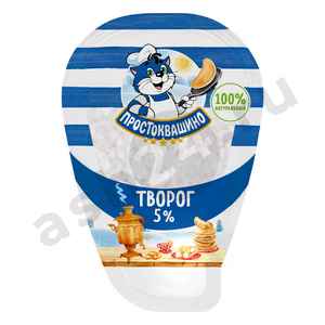 Молочные продукты Творог ПРОСТОКВАШИНО 5% 200г клинок