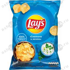 Чипсы LAYS сметана и зелень 70г