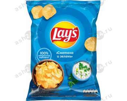 Чипсы LAYS сметана и зелень 140г