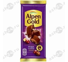 Шоколад АЛЬПЕН ГОЛД фундук и изюмом 90г