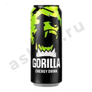 Напитки Энергетик GORILLA 0,45л ж/б (зеленый) (2629)